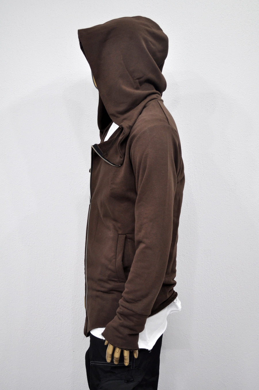 XS - 8XL Men's Asymmetric Full Zip Oversized Hood Cyberpunk Hoodie / Regalo Ashashin Hoodie / Fleece Hoodie / Gothic Hoodie- BB080