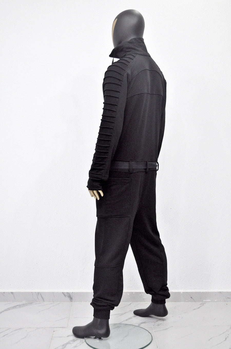 XS - 8XL Men's Black Overall Jumpsuit,Sci-fi Cosplay Flight Suit,Rave Regalo Moch,Cyberpunk/Futuristic Jacket,Gothic Hoodie/PLUS SIZE-BB0155