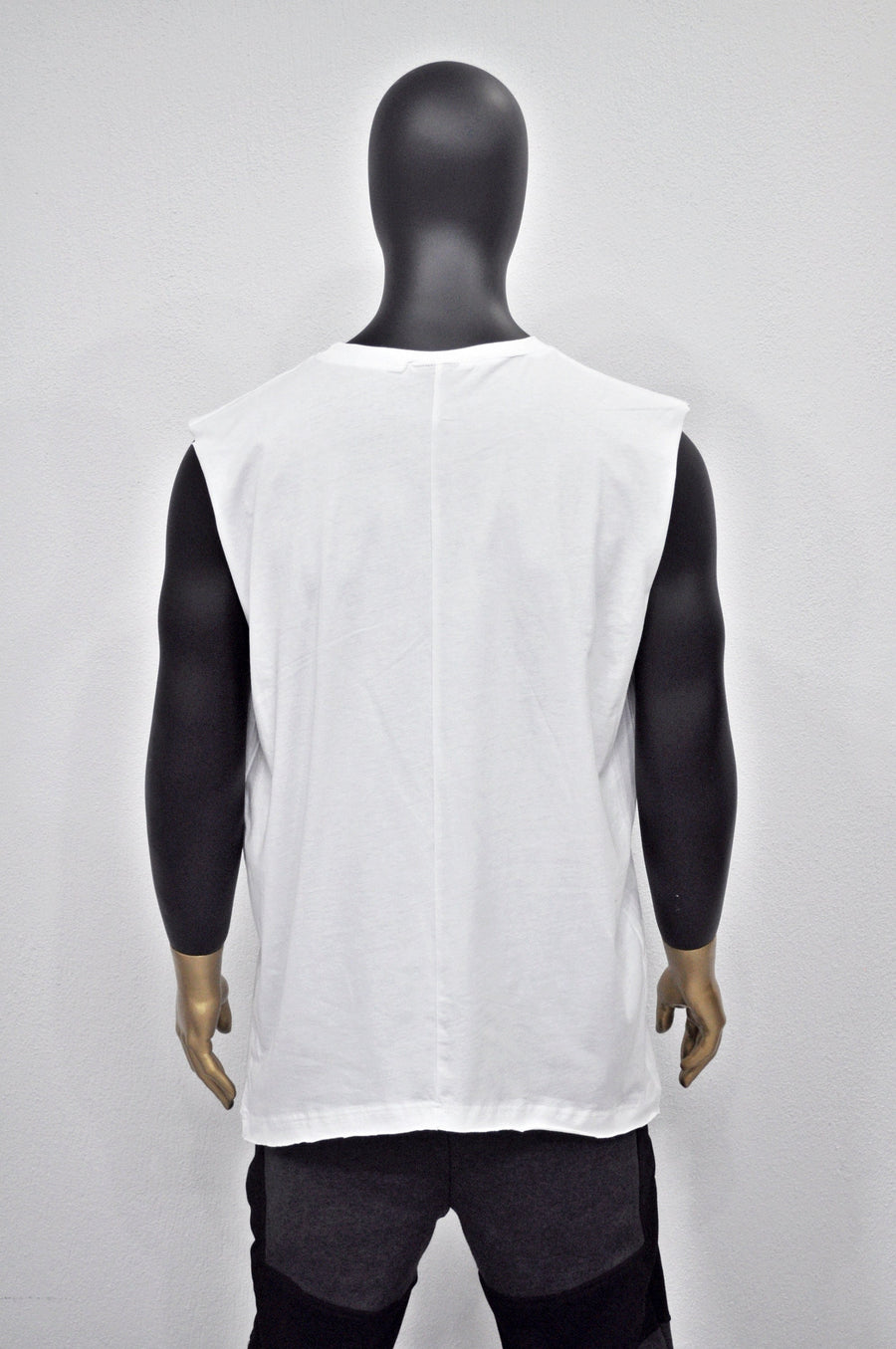 XS-8XL Men's Asymmetric Hem Essential Long Tank Top, Oval V Hem,Capsule Collection,Extended Tshirt, Streetwear Shirt-BB449