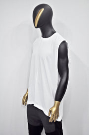 XS-8XL Men's Asymmetric Hem Essential Long Tank Top, Oval V Hem,Capsule Collection,Extended Tshirt, Streetwear Shirt-BB449