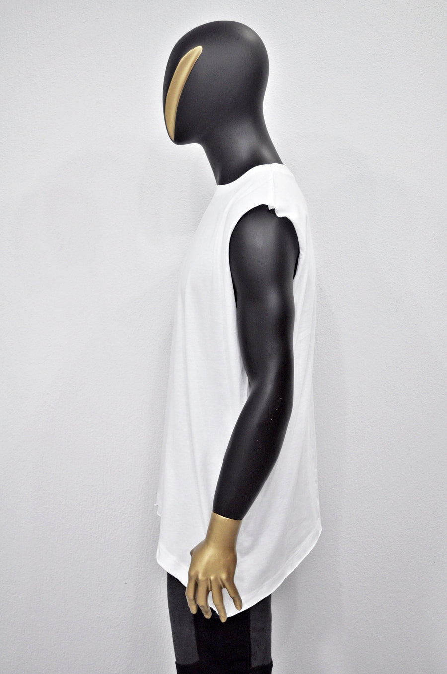 XS-8XL Men's Asymmetric Hem Essential Long Tank Top, Oval V Hem,Capsule Collection,Extended Tshirt, Streetwear Shirt-BB449
