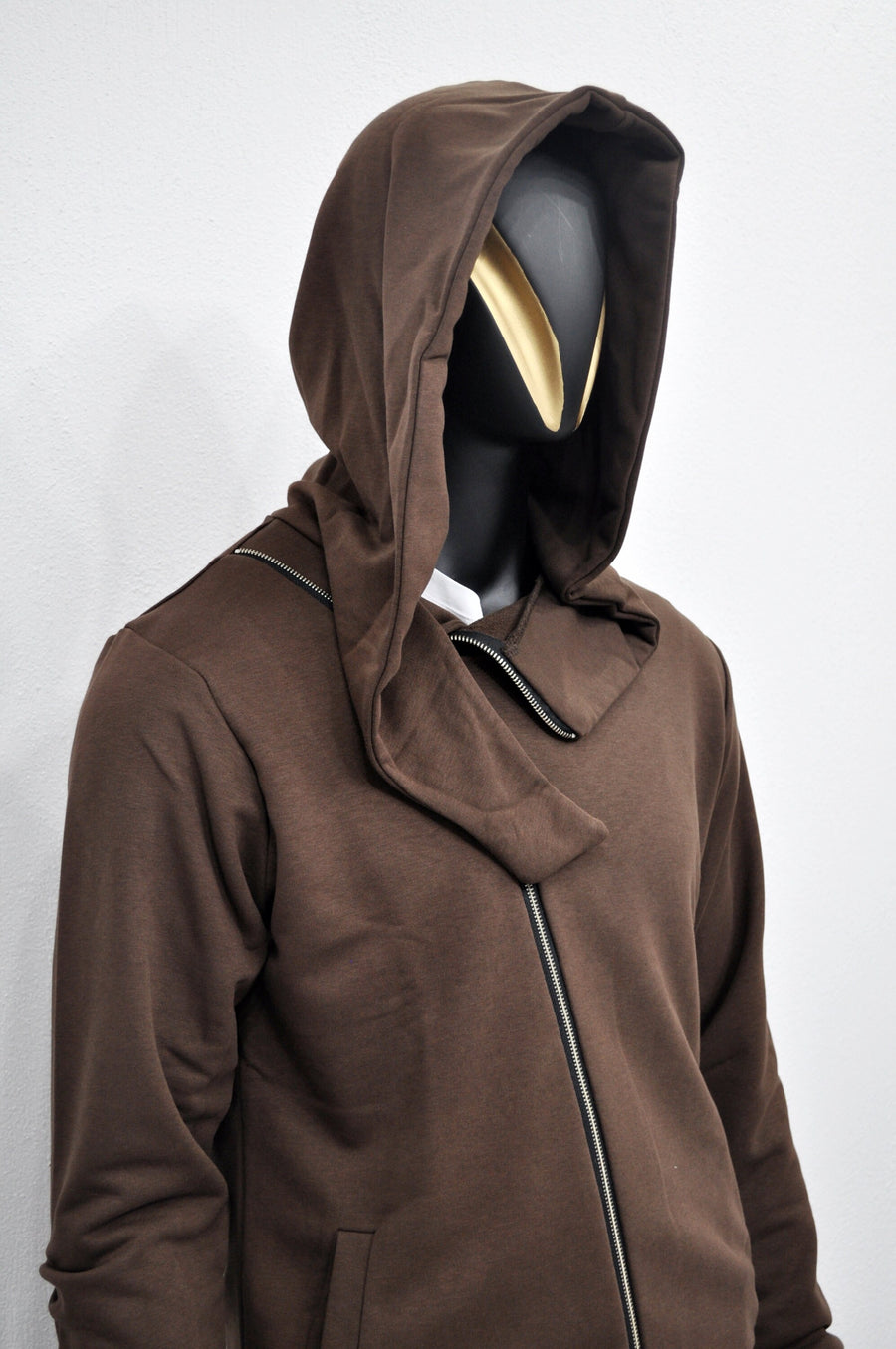 XS - 8XL Men's Asymmetric Full Zip Oversized Hood Cyberpunk Hoodie / Regalo Ashashin Hoodie / Fleece Hoodie / Gothic Hoodie- BB080