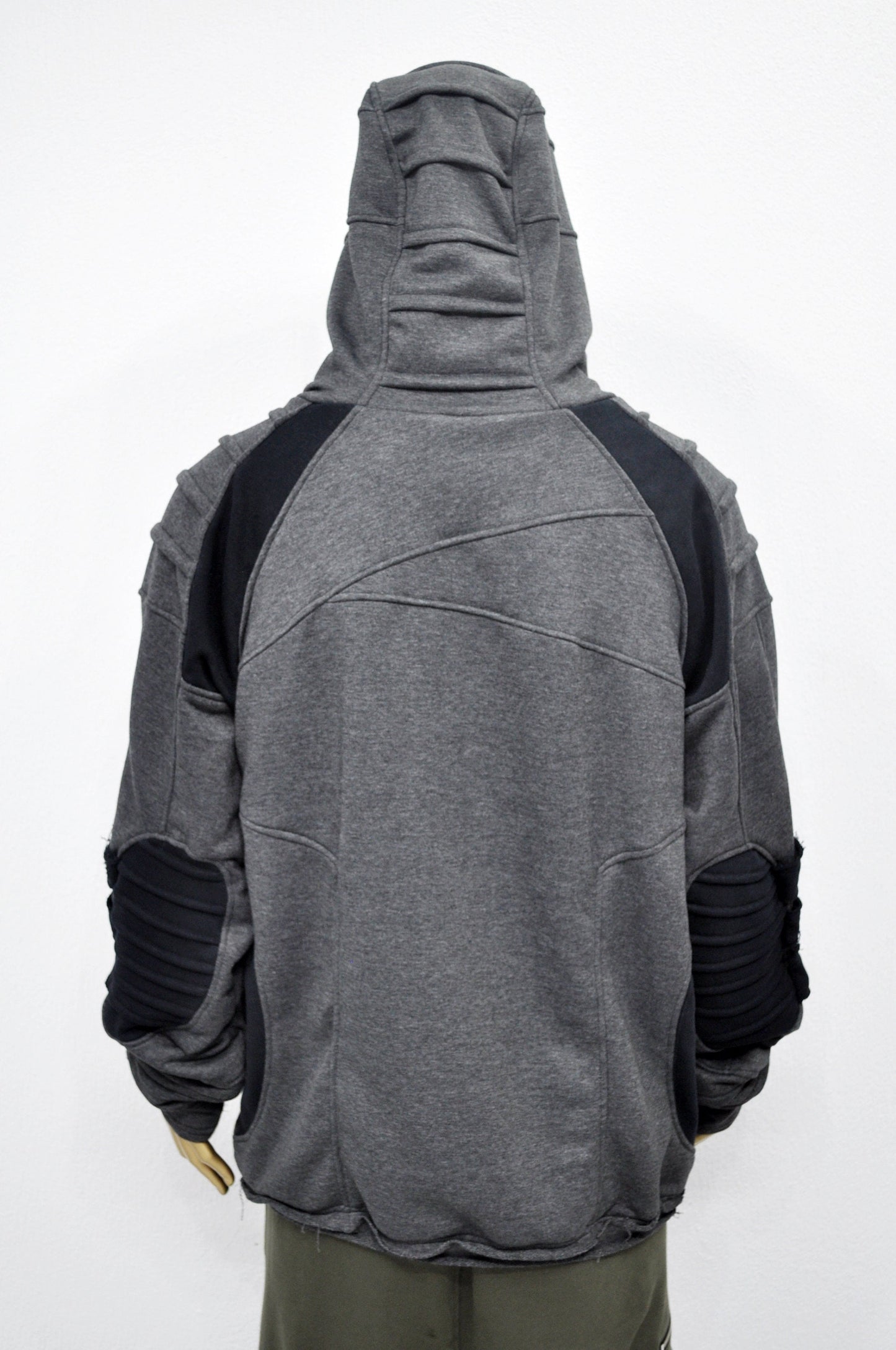 XS-8XL Washed Look Distressed Scarf Oversize Hood,High Neck Pullover,Ninja Mask Assassin,Steampunk Burning Man Designer Fashion -BB0157