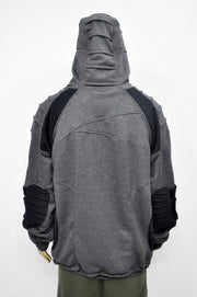 XS-8XL Washed Look Distressed Scarf Oversize Hood,High Neck Pullover,Ninja Mask Assassin,Steampunk Burning Man Designer Fashion -BB0157