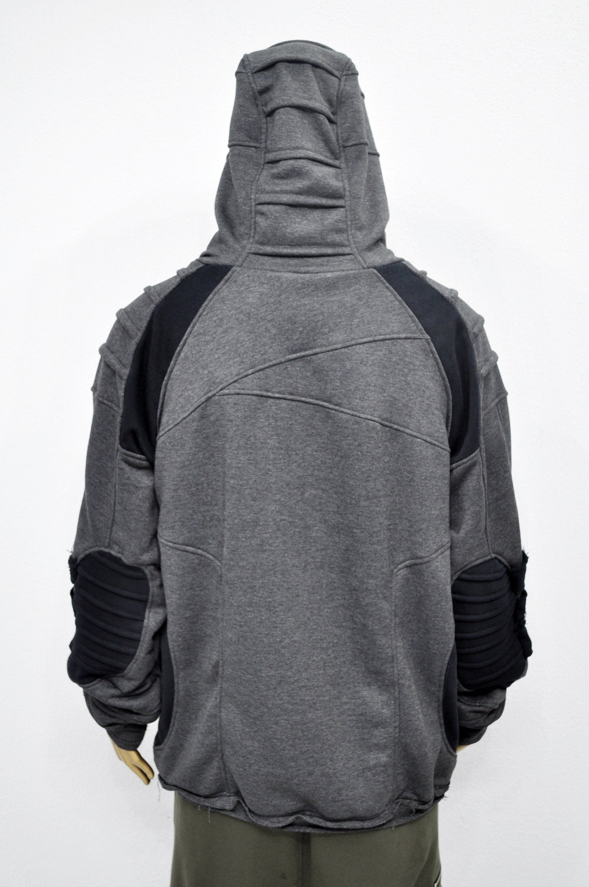 XS-8XL Washed Look Distressed Scarf Oversize Hood,High Neck Pullover,Ninja Mask Assassin,Steampunk Burning Man Designer Fashion -BB0157