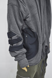 XS-8XL Washed Look Distressed Scarf Oversize Hood,High Neck Pullover,Ninja Mask Assassin,Steampunk Burning Man Designer Fashion -BB0157