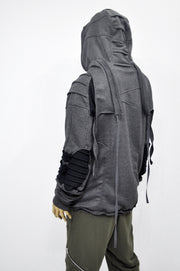 XS-8XL Washed Look Distressed Scarf Oversize Hood,High Neck Pullover,Ninja Mask Assassin,Steampunk Burning Man Designer Fashion -BB0157