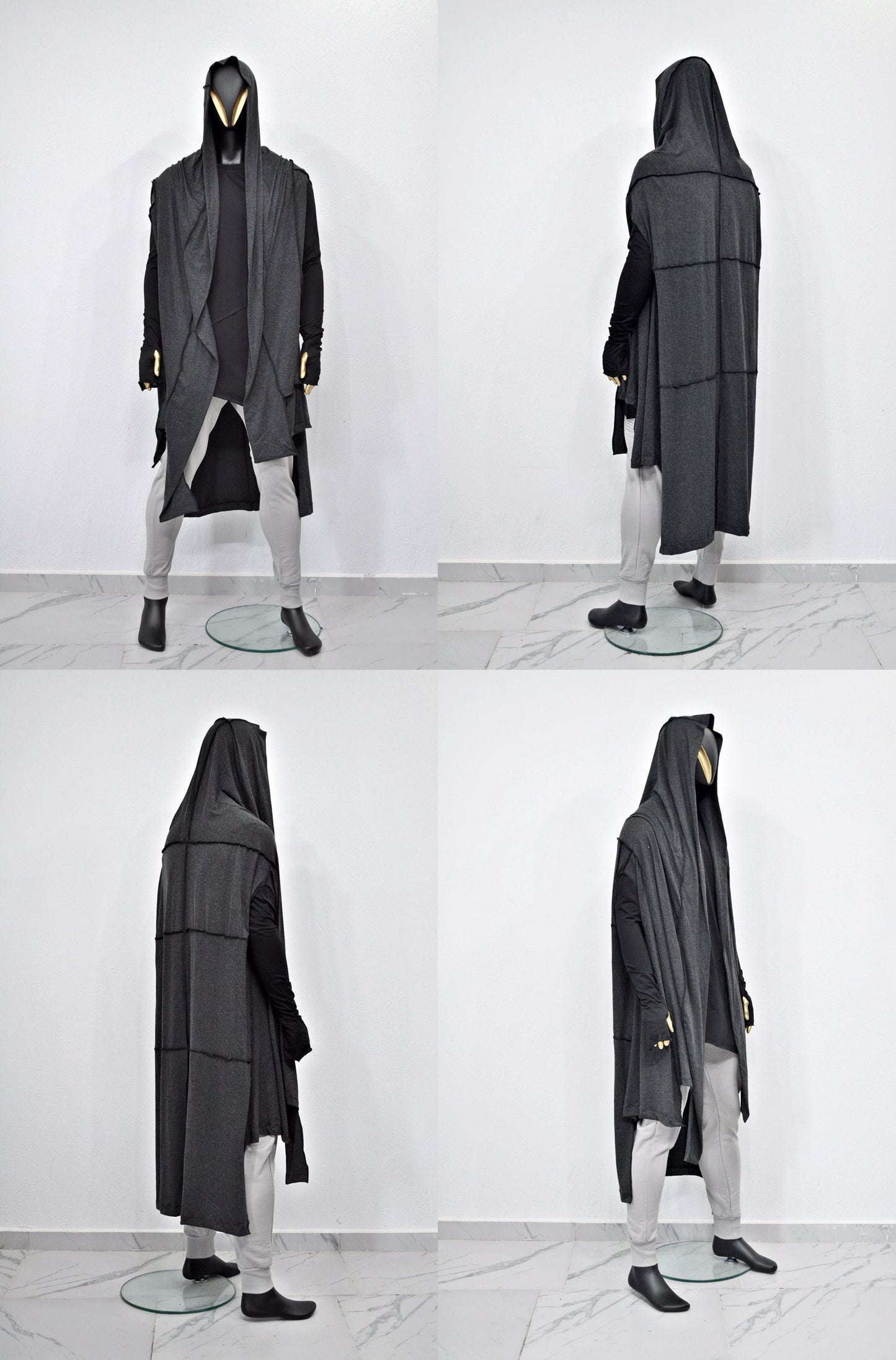 OverLong Poncho Cardigan,Japanese Oversized Sleeveless Shawl