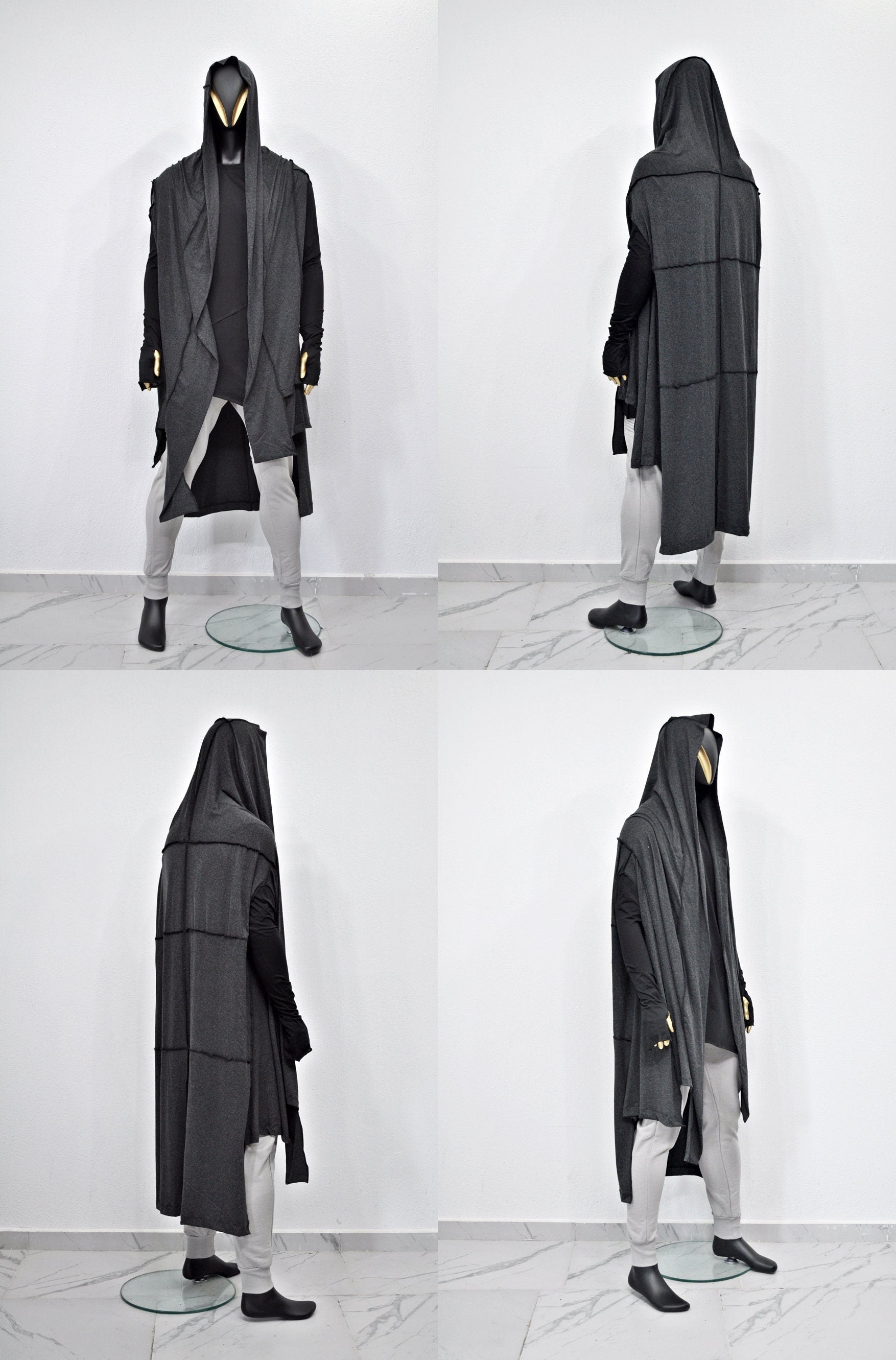 OverLong Poncho Cardigan,Japanese Oversized Sleeveless Shawl