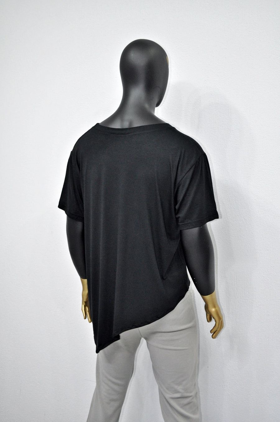 XS-8XL Men's Black T-shirt, Short Sleeve, Geometric Futuristic Top, Loose Viscose Cotton Tee, Summer Festival Halloween Essentials-BB500E