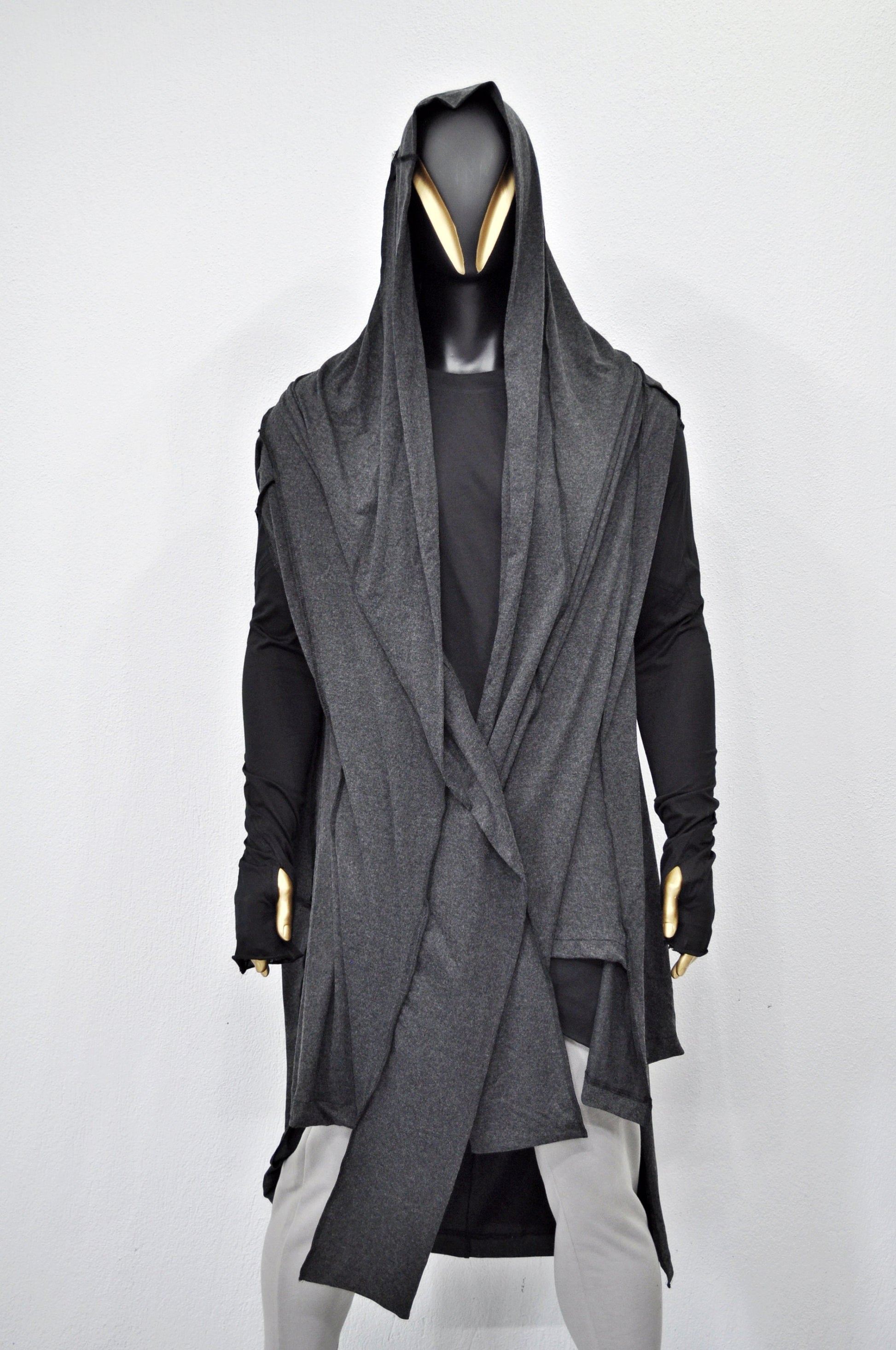 OverLong Poncho Cardigan,Japanese Oversized Sleeveless Shawl