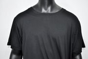XS-8XL Men's Black T-shirt, Short Sleeve, Geometric Futuristic Top, Loose Viscose Cotton Tee, Summer Festival Halloween Essentials-BB500E