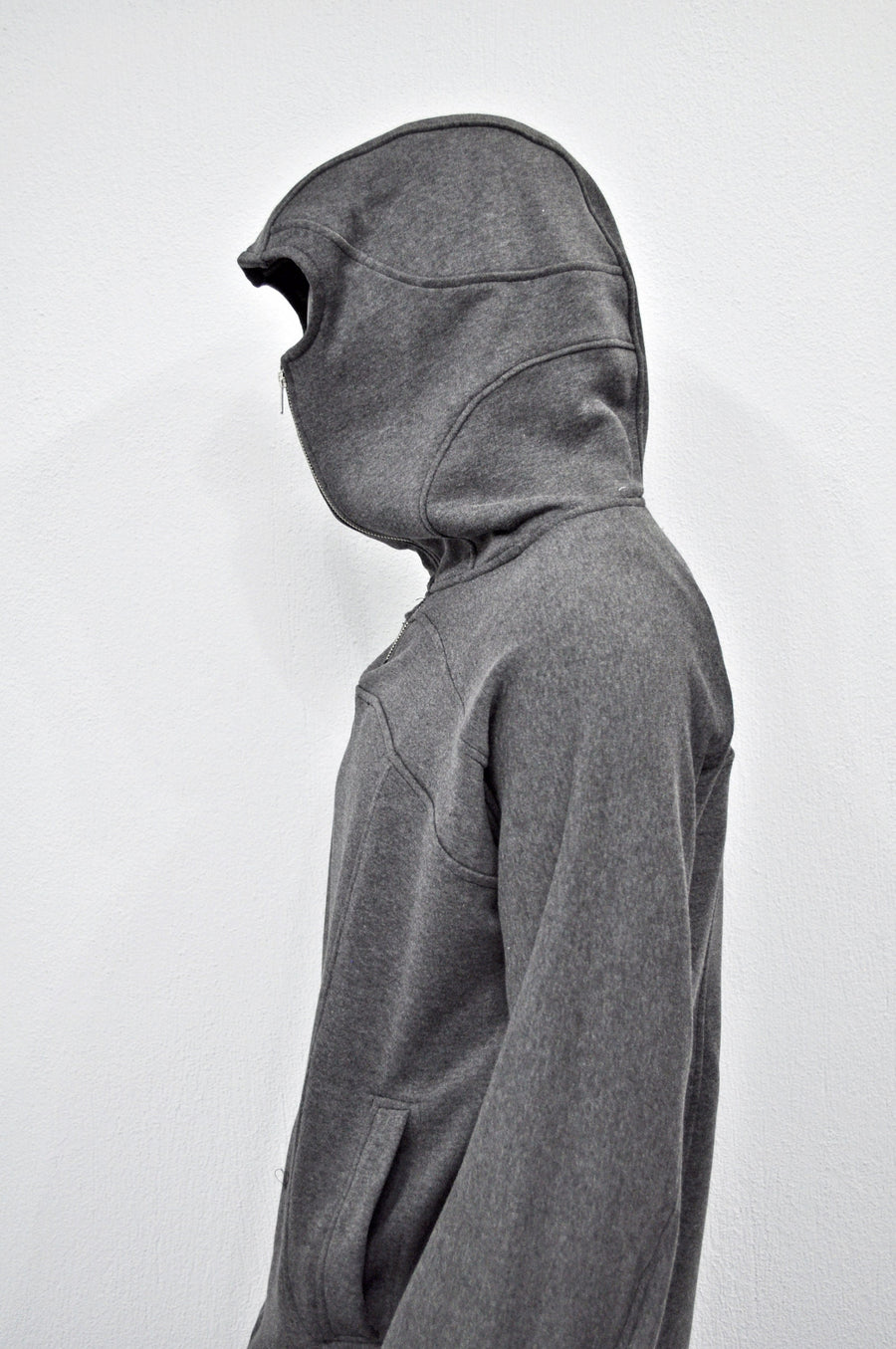 XS-8XL Men's High Quality Asid Wash Look Oversized Hooded Sweatshirt,Half Covering Face Zipper Ashassin ,Cyber Anarchy Burning Man-BB0164