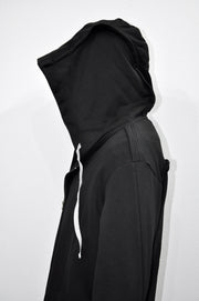 XS-8XL Men Overlong Steampunk Snake-Shaped Hooded Zip-up Hoodie Jacket,Long Sleeve Pullover,Gothic Avant Garde Cardigan,Asymmetri Punk-BB013