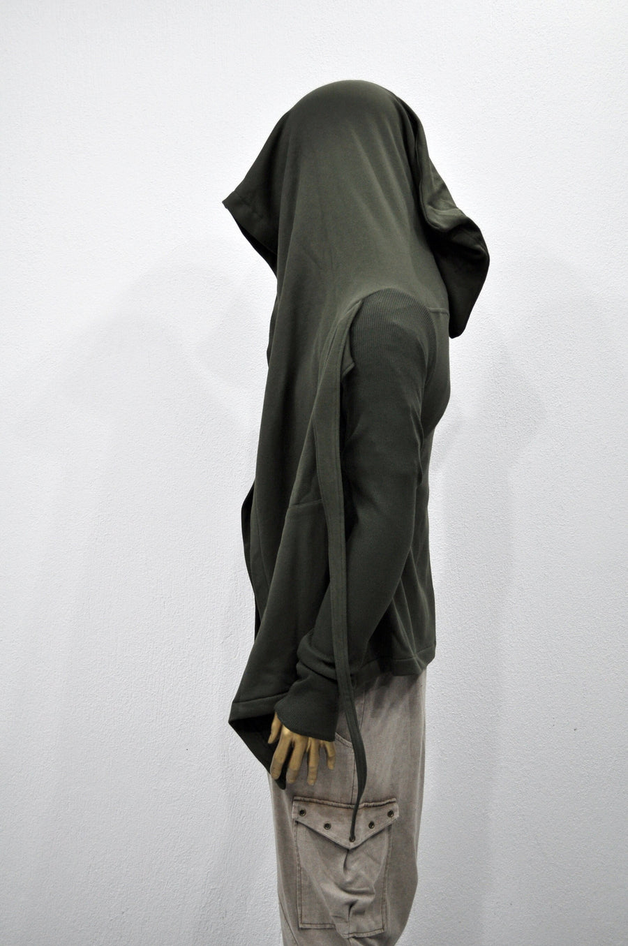 XS-8XL Cyberpunk Asymmetric Big Hooded Tie Dark Ninja Sweatshirt Shawl Pointed Hoodie ,Ashassin Cardigan,Anarchy Futuristic Burning Mn-BB111