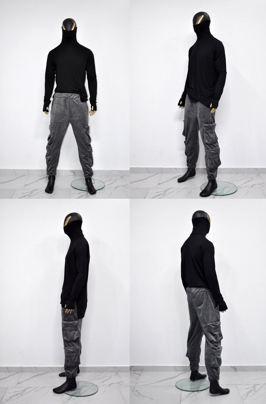 XS-8XL Mens 2077 Winter Soft Velour Comfort Casual Streetwear Loose Trousers Kanye Harem Baggy Pant, Jogger,Elastic Waist,Relax Linen -BB298