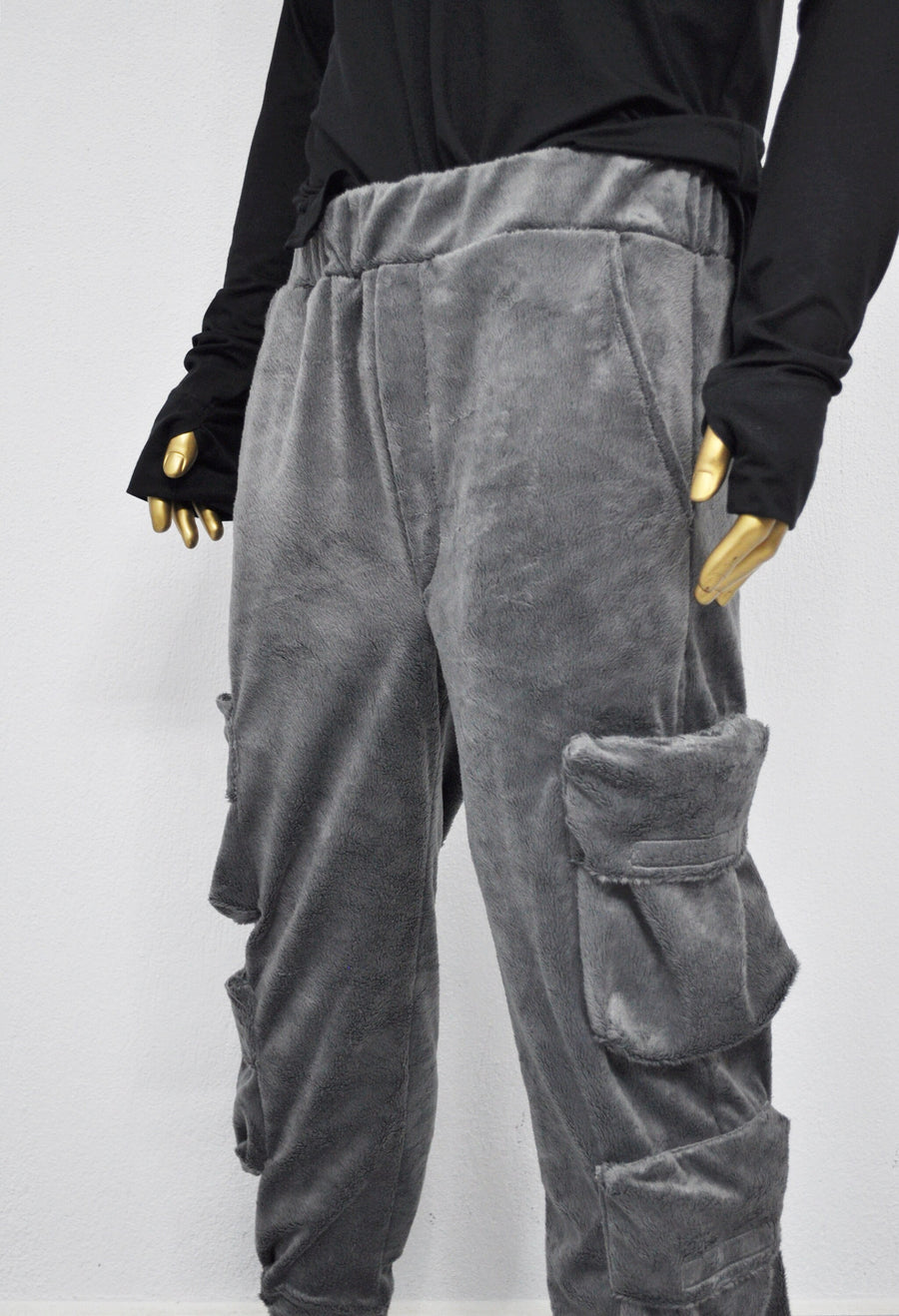 XS-8XL Mens 2077 Winter Soft Velour Comfort Casual Streetwear Loose Trousers Kanye Harem Baggy Pant, Jogger,Elastic Waist,Relax Linen -BB298
