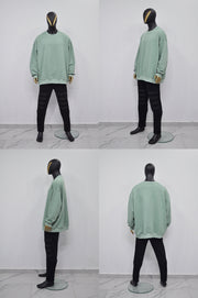 XS-8XL Crew Neck Extra Long Mega Oversize Pullover, Essentials Long Sleeve Sweatshirt Tunic,Goth, Asymmetric Hem Loose Cozy Top- BB172