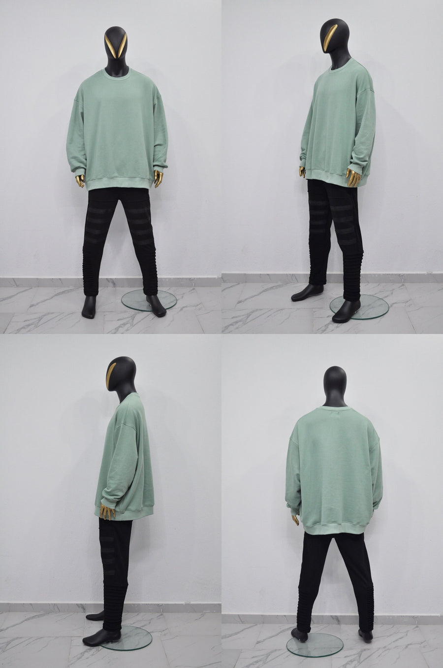 XS-8XL Crew Neck Extra Long Mega Oversize Pullover, Essentials Long Sleeve Sweatshirt Tunic,Goth, Asymmetric Hem Loose Cozy Top- BB172