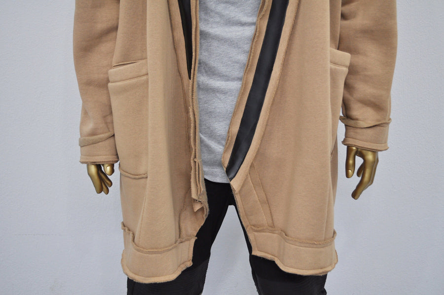 XS-8XL Oversized Hood, Soft Cozy Loose Cardigan,Overlong,Timeless Gothic Fashion,Streetwear Cloak Cape Coat,Leather Trim Kimono- BB0142