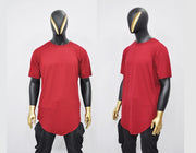 XS-8XL Men's Aymmetrical Viscose Cotton Short Sleeve Wide Neck Lengthen Extended Oval Tee Tshirt/Techwear Streetwear Shirt SS2023-BB405