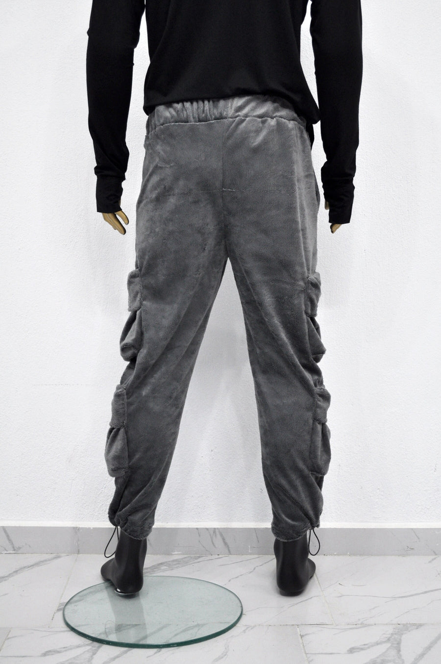 XS-8XL Mens 2077 Winter Soft Velour Comfort Casual Streetwear Loose Trousers Kanye Harem Baggy Pant, Jogger,Elastic Waist,Relax Linen -BB298