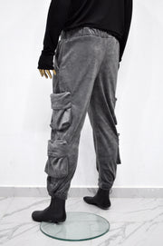 XS-8XL Mens 2077 Winter Soft Velour Comfort Casual Streetwear Loose Trousers Kanye Harem Baggy Pant, Jogger,Elastic Waist,Relax Linen -BB298
