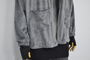 XS-8XL Winter Soft Velour Jacket, Comfort Loose Top, Asymetrical Pockets Goth Full zip Cardigan Polo High Neck Hoodie, SteamPunk -BB0171