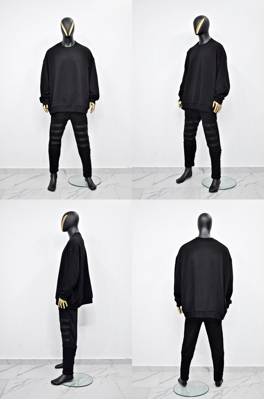 XS-8XL Crew Neck Extra Long Mega Oversize Pullover, Essentials Long Sleeve Sweatshirt Tunic,Goth, Asymmetric Hem Loose Cozy Top- BB172