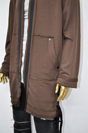 XS-8XL Oversize Hooded Loose Long Leather Trim Edge Drawstring Tied Up Baggy Cardigan,Avantgarde Timeless Blanket PLush Soft Comfort- BB0143
