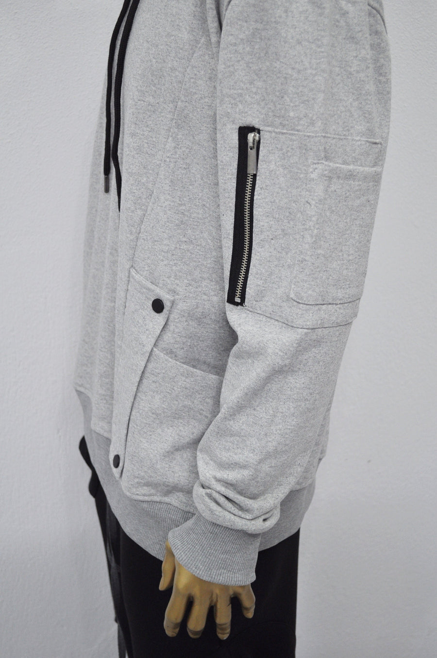 XS - 8XL New Military Style Relaxed Drop Shoulder Sleeve FLAP-Sweat HOODIE, Ninja Assassin,Steampunk Gothic,Irregular,Cyberpunk-BB0170