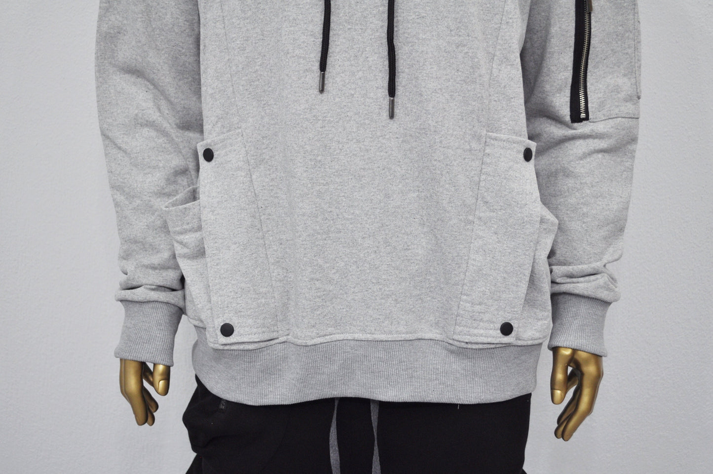 XS - 8XL New Military Style Relaxed Drop Shoulder Sleeve FLAP-Sweat HOODIE, Ninja Assassin,Steampunk Gothic,Irregular,Cyberpunk-BB0170