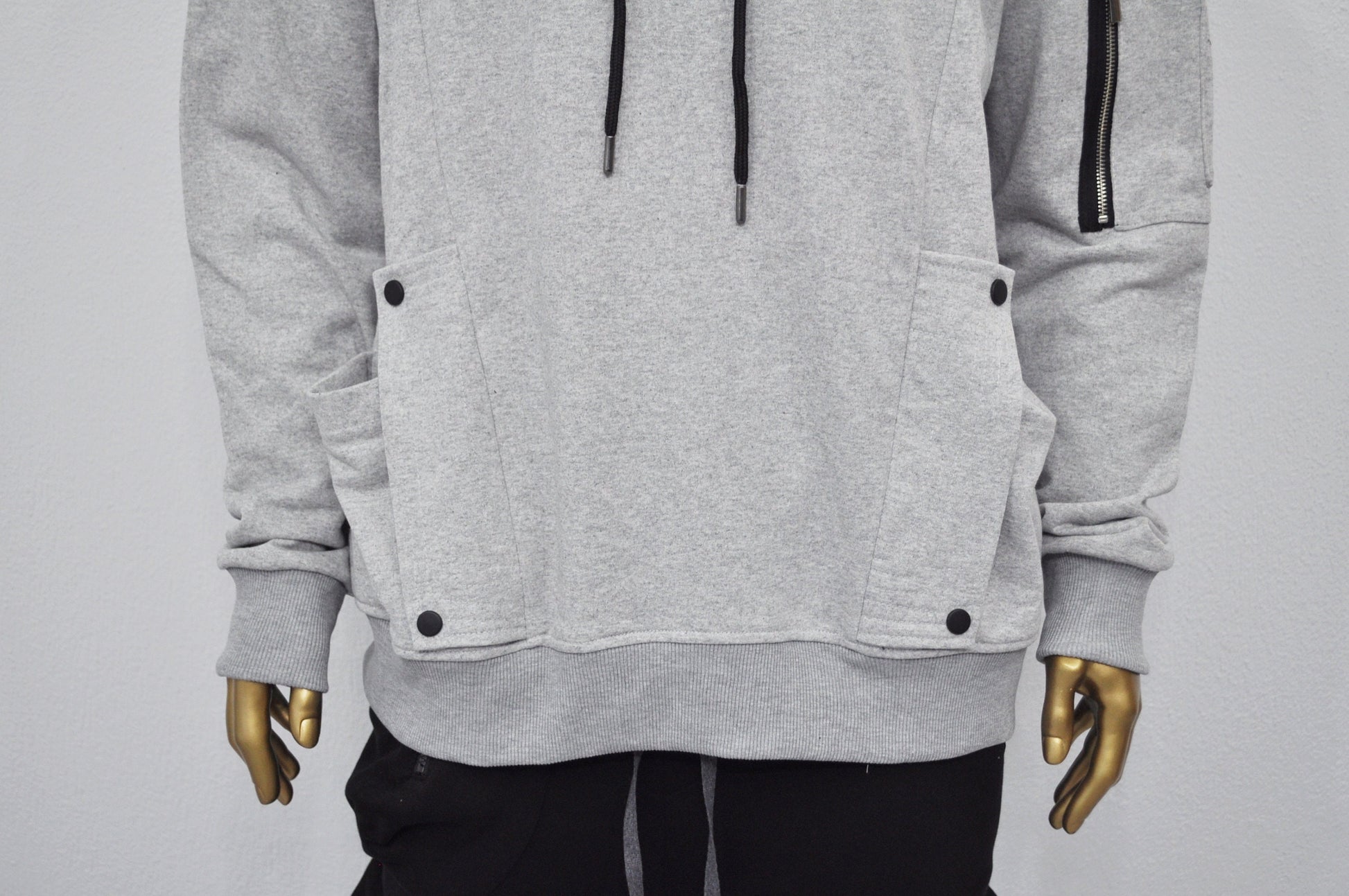 XS - 8XL New Military Style Relaxed Drop Shoulder Sleeve FLAP-Sweat HOODIE, Ninja Assassin,Steampunk Gothic,Irregular,Cyberpunk-BB0170