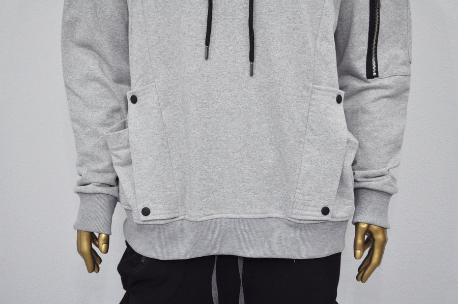 XS - 8XL New Military Style Relaxed Drop Shoulder Sleeve FLAP-Sweat HOODIE, Ninja Assassin,Steampunk Gothic,Irregular,Cyberpunk-BB0170
