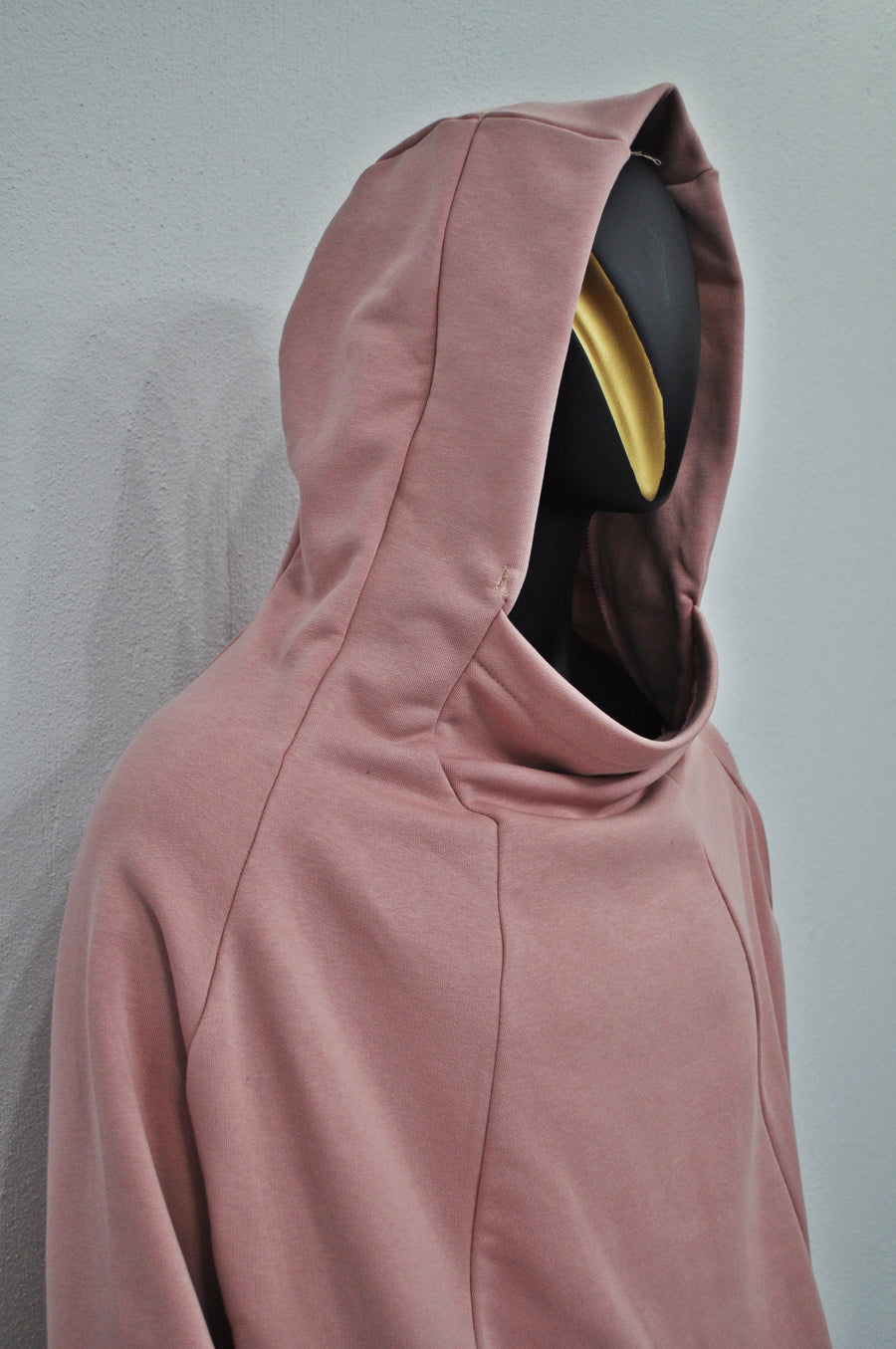 XS-8XL Oversize Pink Teckwear Hooded Cardigan Men, futuristic Stitching High Neck Pullover,Ninja Mask Assassin,Steampunk Burning Man -BB0