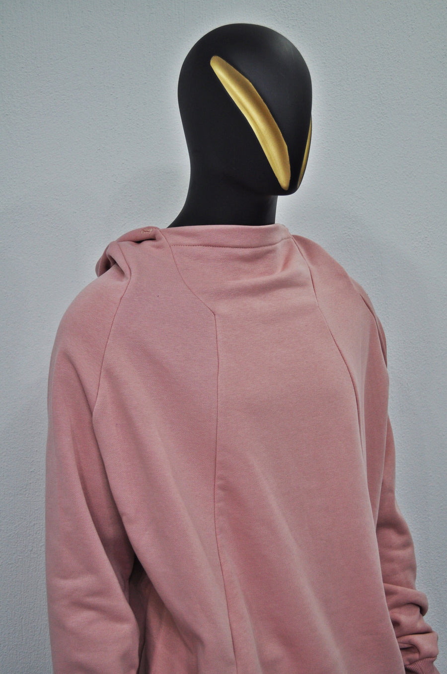 XS-8XL Oversize Pink Teckwear Hooded Cardigan Men, futuristic Stitching High Neck Pullover,Ninja Mask Assassin,Steampunk Burning Man -BB0