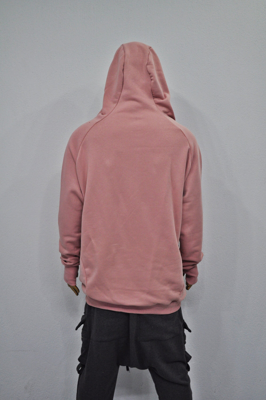 XS-8XL Oversize Pink Teckwear Hooded Cardigan Men, futuristic Stitching High Neck Pullover,Ninja Mask Assassin,Steampunk Burning Man -BB0