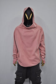 XS-8XL Oversize Pink Teckwear Hooded Cardigan Men, futuristic Stitching High Neck Pullover,Ninja Mask Assassin,Steampunk Burning Man -BB0