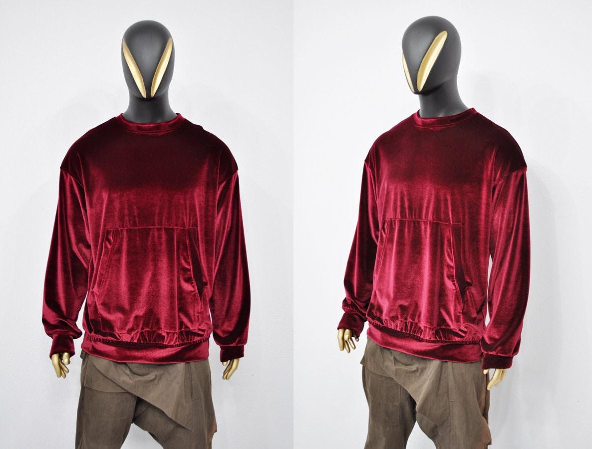 XS - 8XL Unisex Premium Quality Soft Velvet Oversize Boxyfit Sweatshirt, Raw Edges Crew Neck Pullover, Rear Back Stitch,Punk Cyber - BB032