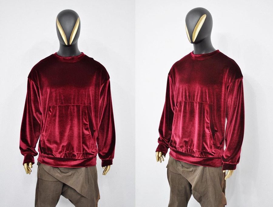 XS - 8XL Unisex Premium Quality Soft Velvet Oversize Boxyfit Sweatshirt, Raw Edges Crew Neck Pullover, Rear Back Stitch,Punk Cyber - BB032