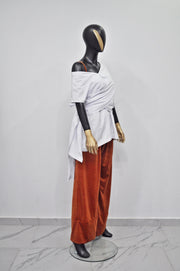 XS - 8XL Unisex Velour One-Piece Wide Leg Pants / Loose Suspender-Overalls -BB652