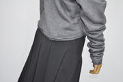 XS - 8XL Unisex Long Sleeve Shirt, Crop Oversized V-neckline, Wide Sexy Neck Draped Pullover Swatshirt, Off shoulder -BB168