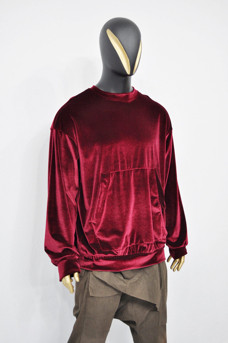 XS - 8XL Unisex Premium Quality Soft Velvet Oversize Boxyfit Sweatshirt, Raw Edges Crew Neck Pullover, Rear Back Stitch,Punk Cyber - BB032