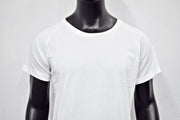 XS-8XL Men's Back Stitching Reglan Short Sleeve Scoop Raw Neck Curved Hem T-shirt , Asymmetric, Streetwear Men Extended Loose Shirt- BB463