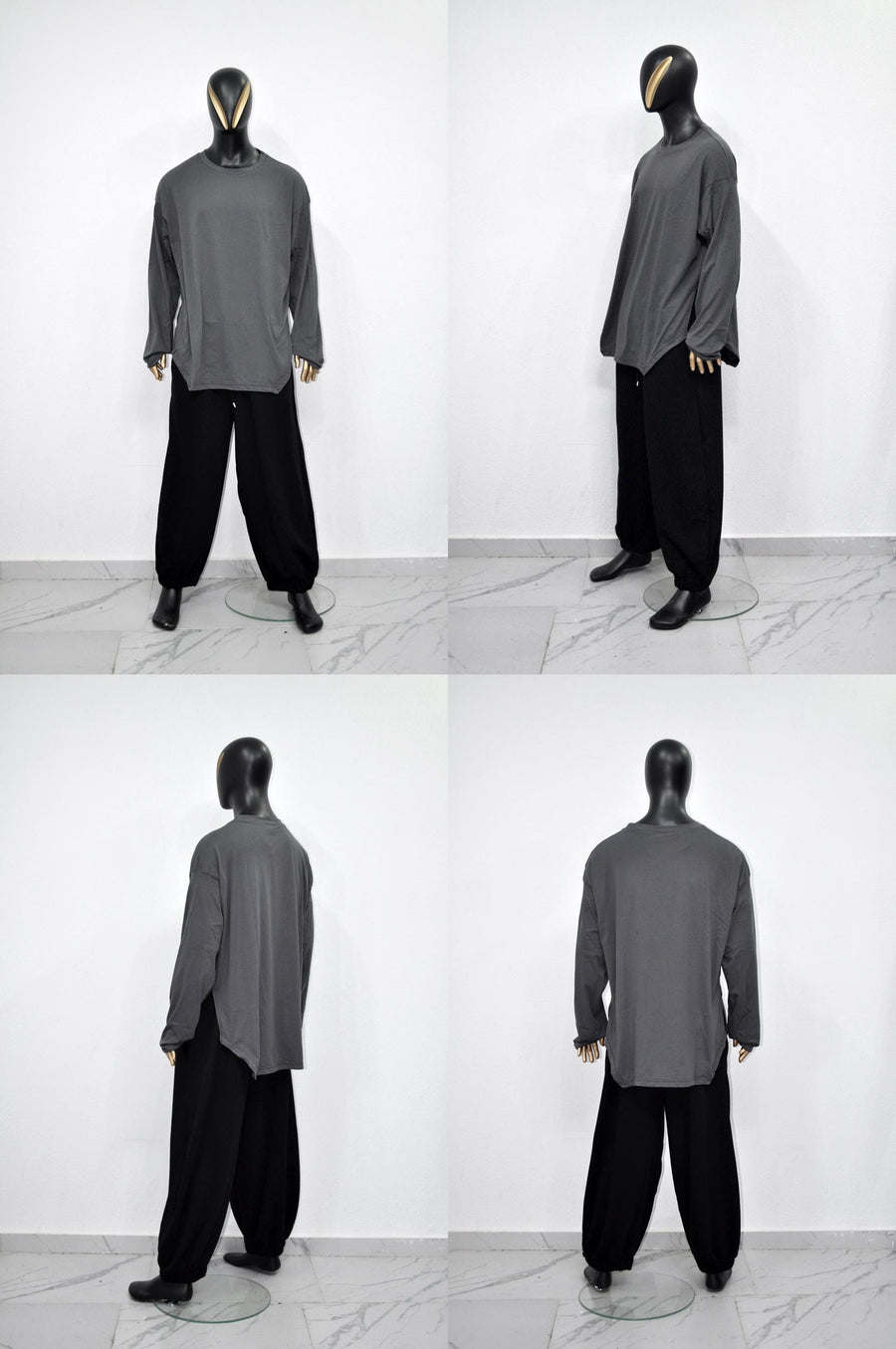 SHINOBI Men's Long-Sleeve Side Slit,