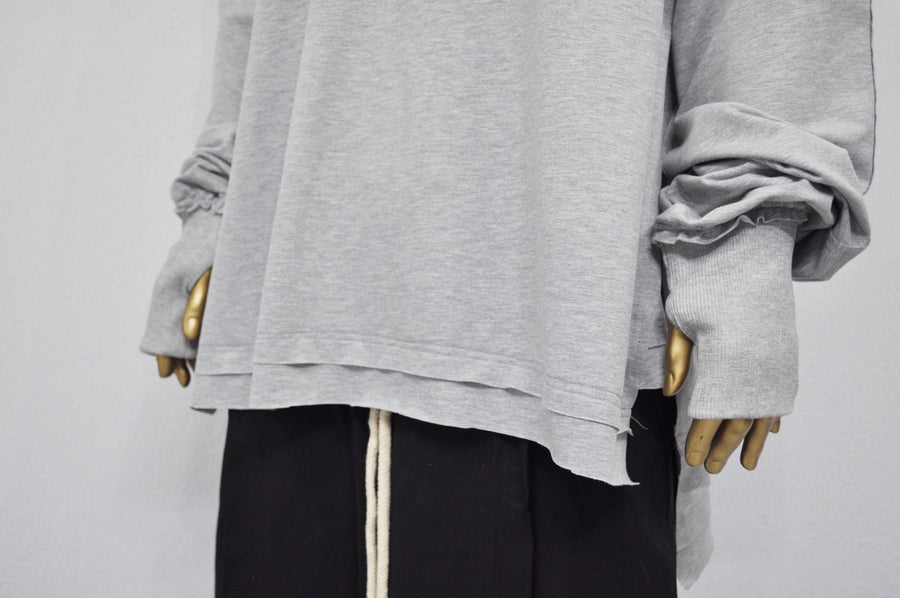 XS-8XL Men's Distressed Structured Silhouette Hooded Turtleneck Sweatshirt,Ashassin Asymetrical Cardigan,Cyber Futuristic Burning Man-BB0159