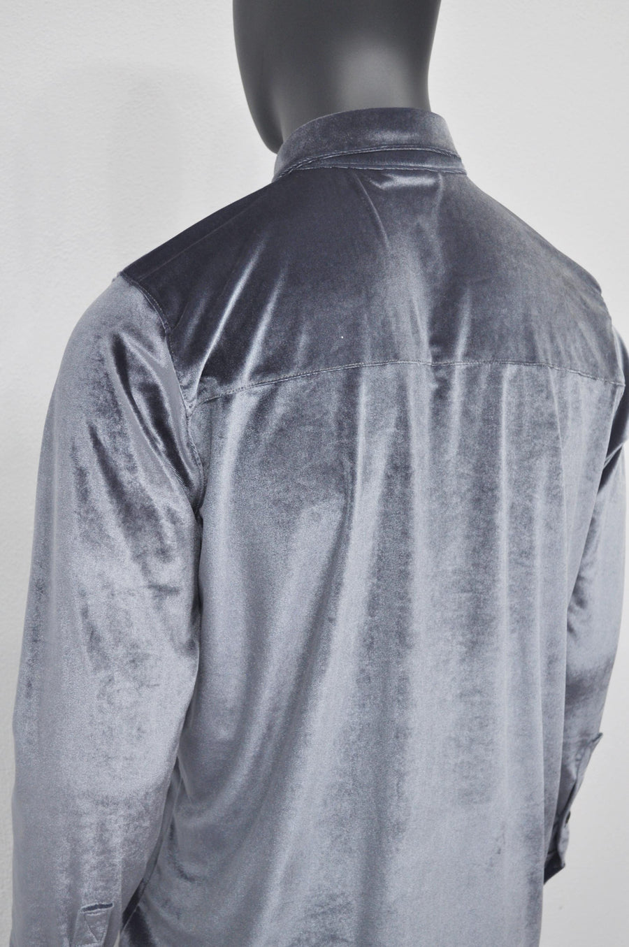XS - 8XL Men's Premium Silky Velour Shirt,Long Sleeve Velvet Blouse,Loose Longline Shirt,Streetwear Top,Avant Garde Shirt,Futuristic-BB858