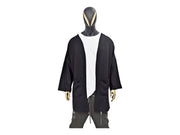 XS - 8XL Men's Japanese Oversized 3/4 Sleeve Samurai Long Cotton Jersey Cardigan Kimono Jacket,Shirt,Asymmetrical Blouse,,Futuristic-BB433