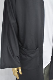 XS - 8XL Men's Japanese Oversized 3/4 Sleeve Samurai Long Cotton Jersey Cardigan Kimono Jacket,Shirt,Asymmetrical Blouse,,Futuristic-BB433