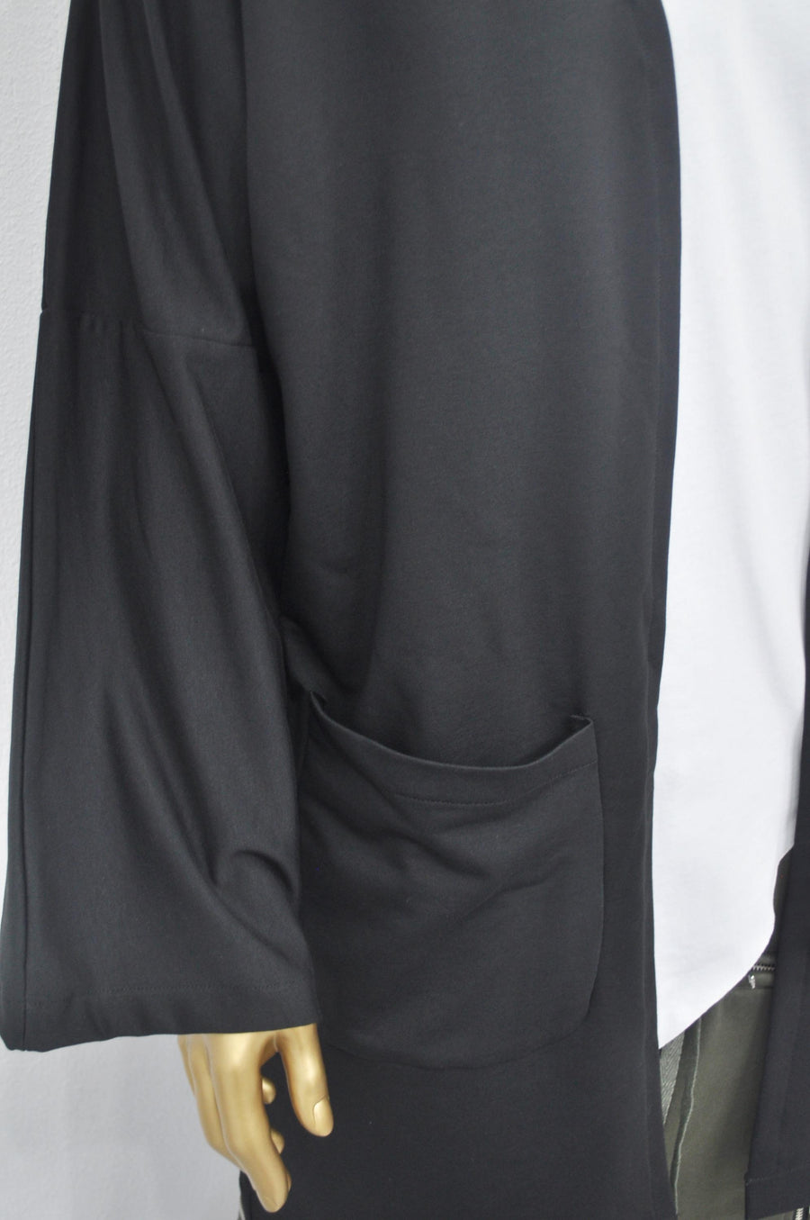 XS - 8XL Men's Japanese Oversized 3/4 Sleeve Samurai Long Cotton Jersey Cardigan Kimono Jacket,Shirt,Asymmetrical Blouse,,Futuristic-BB433